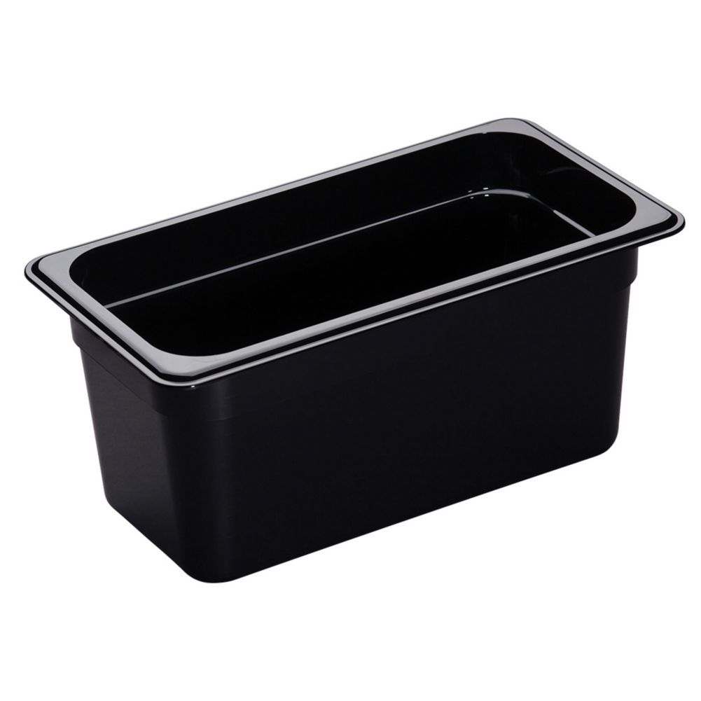 Cambro Black 1/3 Size High Heat H-Pan&trade; 6" H