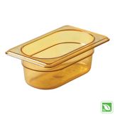 Rubbermaid Amber 1/9 Size Hot Food Pan, 2&frac12;" H