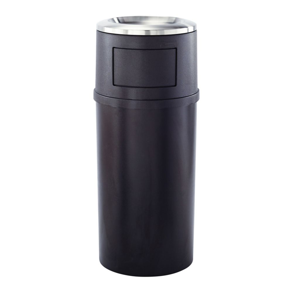 Rubbermaid Brown Classic 25 Gal Ash / Trash Container w/ Doors