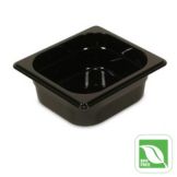 Rubbermaid Black 1/6 Size Hot Food Pan, 2&frac12;" H