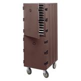 Cambro Dark Brown 2-Section Tray