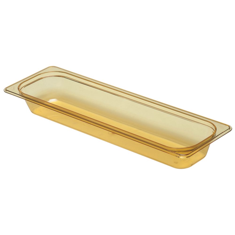 Cambro Amber Long Half Size High Heat H-Pan&trade; 2-1/2" H