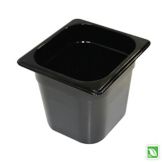 Rubbermaid Black 1/6 Size Hot Food Pan, 6" H