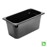 Rubbermaid Black 1/3 Size Hot Food Pan, 6" H