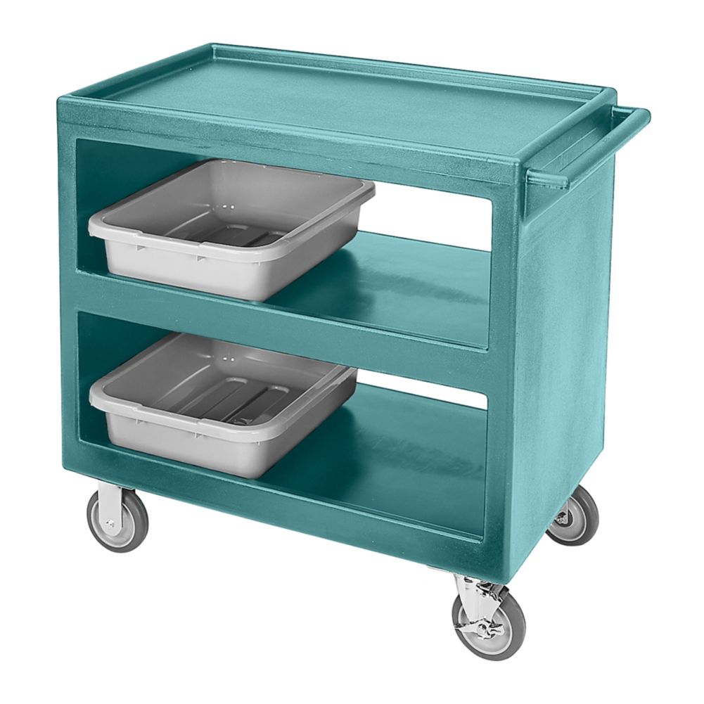 Cambro Slate Blue Open Side 3-Shelf Service Cart