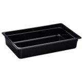 Cambro Black Full Size High Heat H-Pan&trade; 4" H