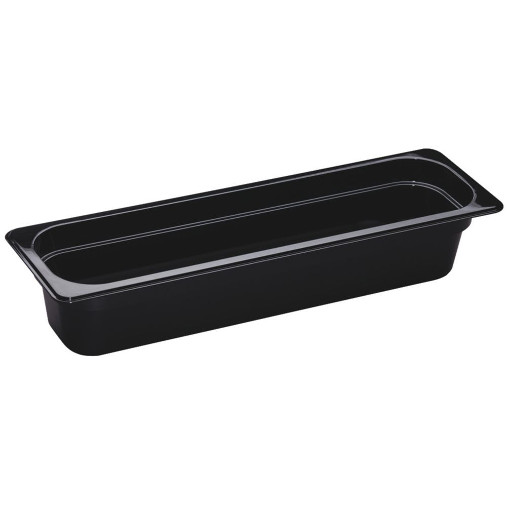 Cambro Black Long Half Size High Heat H-Pan&trade; 4" H