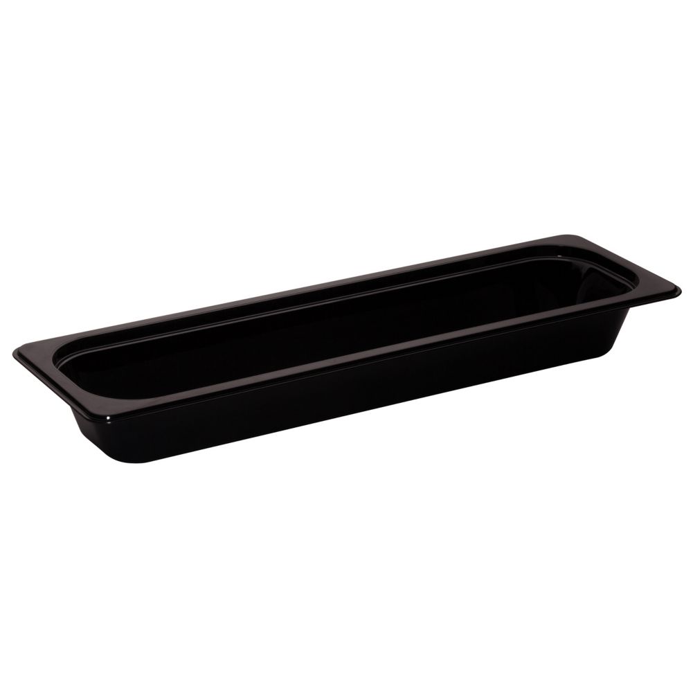 Cambro Black Long Half Size High Heat H-Pan&trade; 2-1/2" H