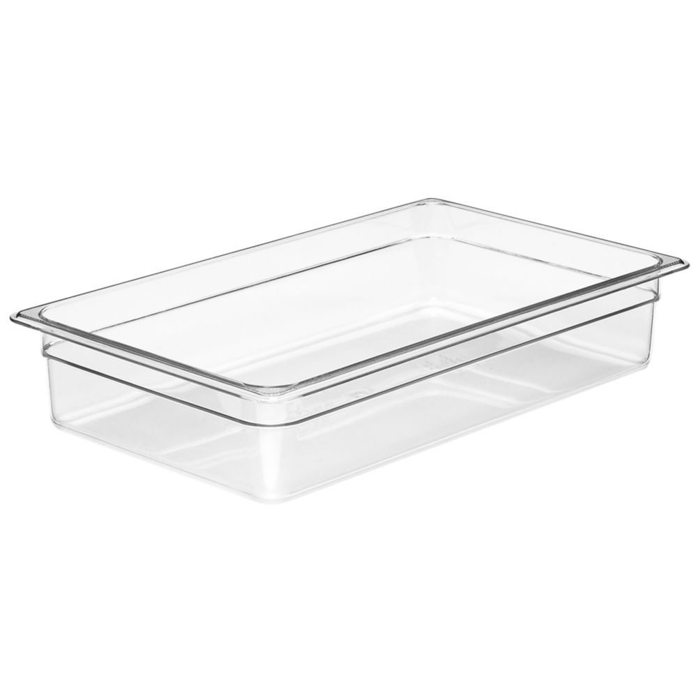 Cambro Clear Camwear&reg; Full Size Food Pan, 4" H