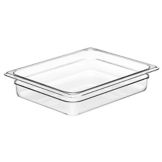 Cambro Clear Camwear&reg; Half Size Food Pan, 2-1/2" H