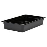 Cambro Black Camwear&reg; Full Size Food Pan, 4" H