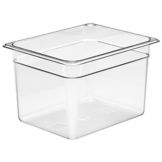 Cambro Clear Camwear&reg; Half Size Food Pan, 8" H