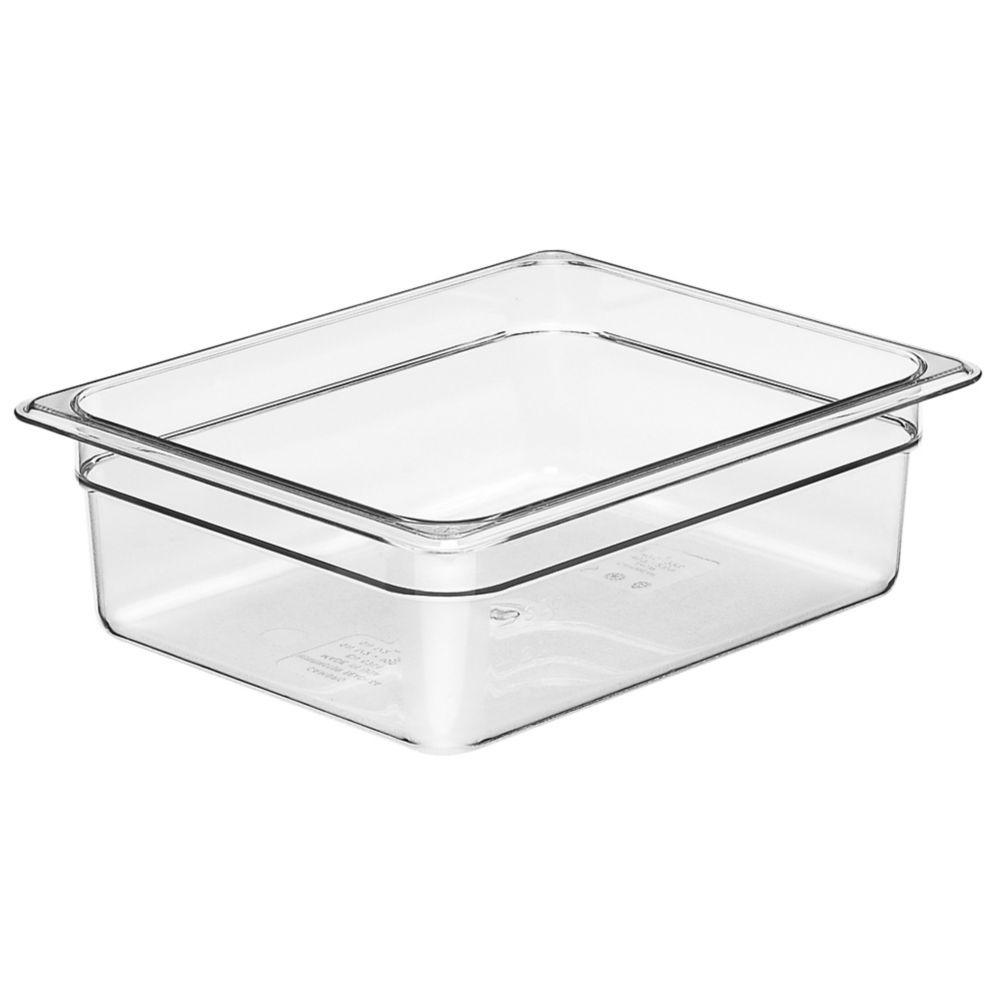 Cambro Clear Camwear&reg; Half Size Food Pan, 4" H