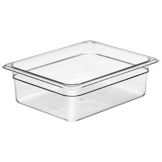 Cambro Clear Camwear&reg; Half Size Food Pan, 4" H