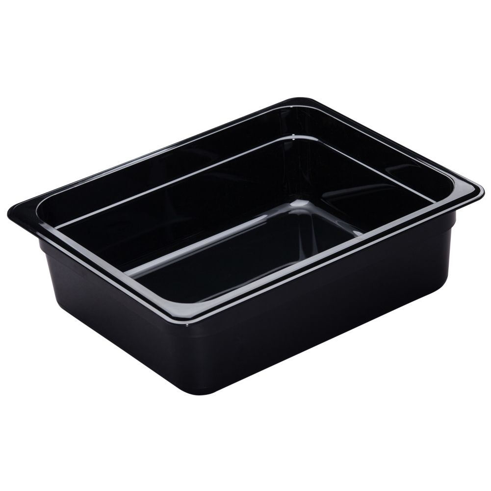 Cambro Black Half Size High Heat H-Pan&trade; 4" H