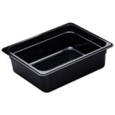 Cambro Black Half Size High Heat H-Pan&trade; 4" H