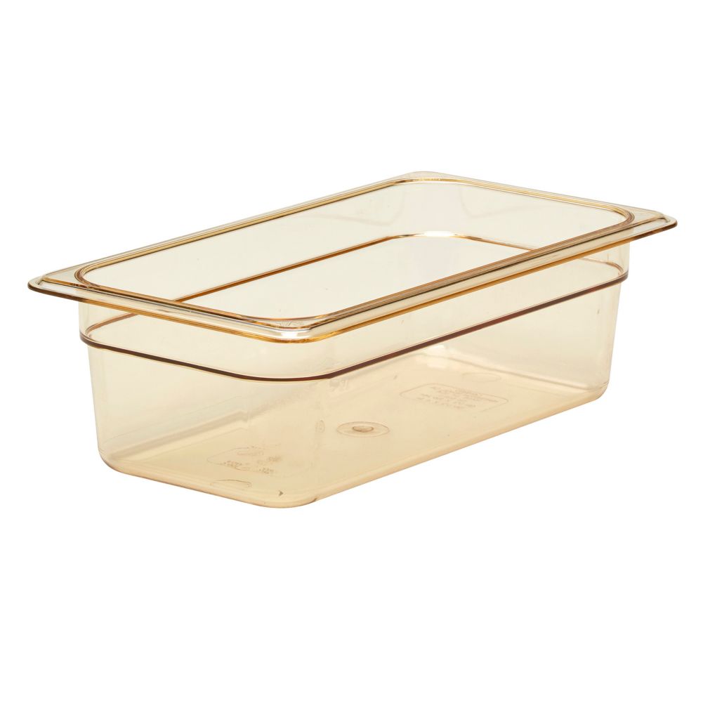 Cambro Amber 1/3 Size High Heat H-Pan&trade; 4" H