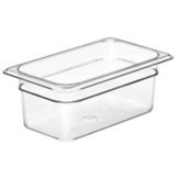 Cambro Clear Camwear&reg; 1/4 Size Food Pan, 4" H