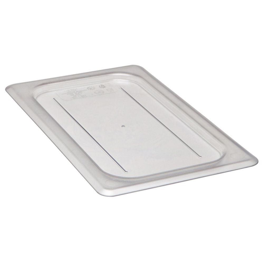 Cambro Clear Camwear&reg; 1/4 Size Flat Food Pan Cover