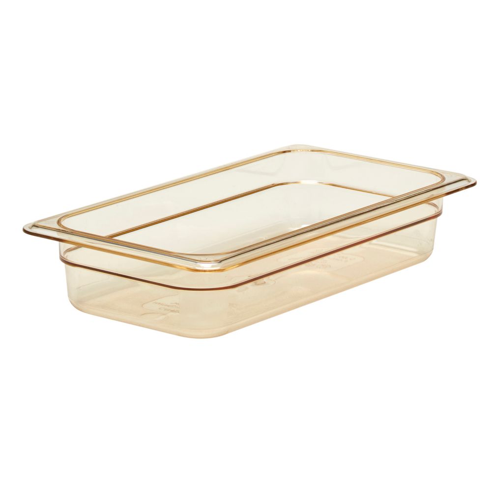 Cambro Amber 1/3 Size High Heat H-Pan&trade; 2-1/2" H
