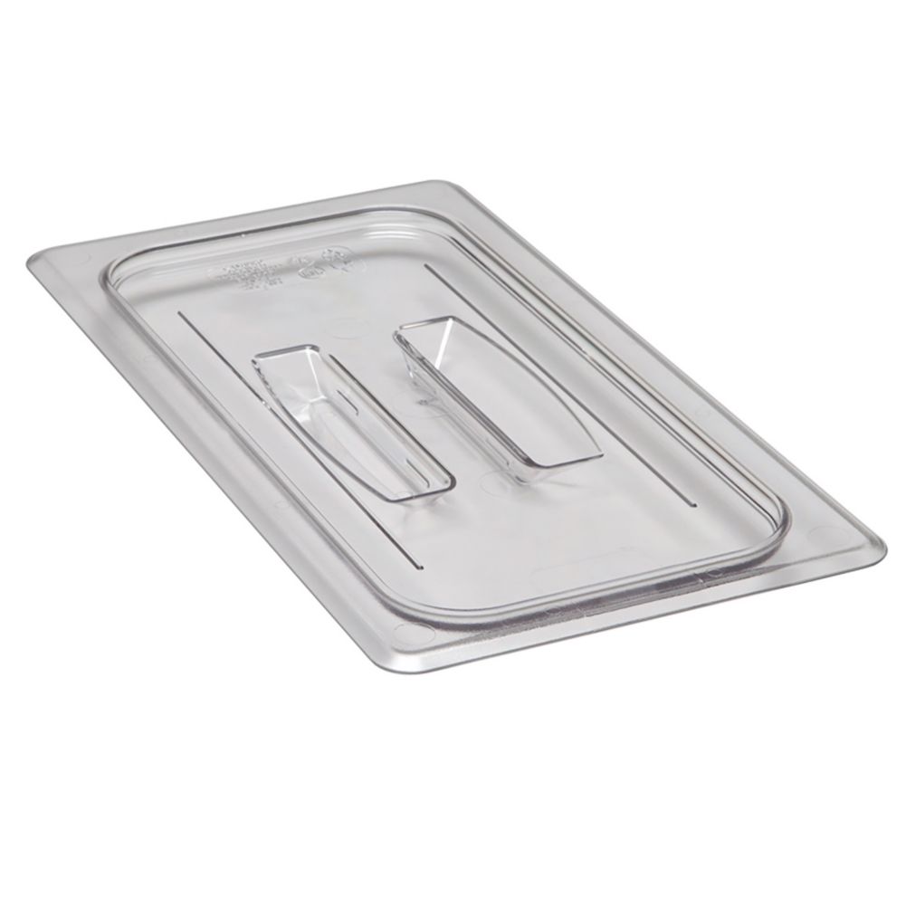 Cambro Clear Camwear&reg; 1/3 Size Food Pan Cover w/ Handle