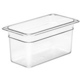 Cambro Clear Camwear&reg; 1/3 Size Food Pan, 6" H