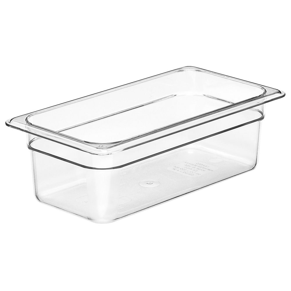 Cambro Clear Camwear&reg; 1/3 Size Food Pan, 4" H