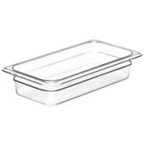 Cambro Clear Camwear&reg; 1/3 Size Food Pan, 2-1/2" H