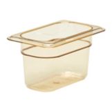 Cambro Amber 1/9 Size High Heat H-Pan&trade; 4" H