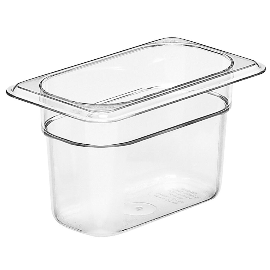 Cambro Clear Camwear&reg; 1/9 Size Food Pan, 4" H