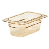 Cambro Amber 1/9 Size High Heat H-Pan&trade; 2-1/2" H