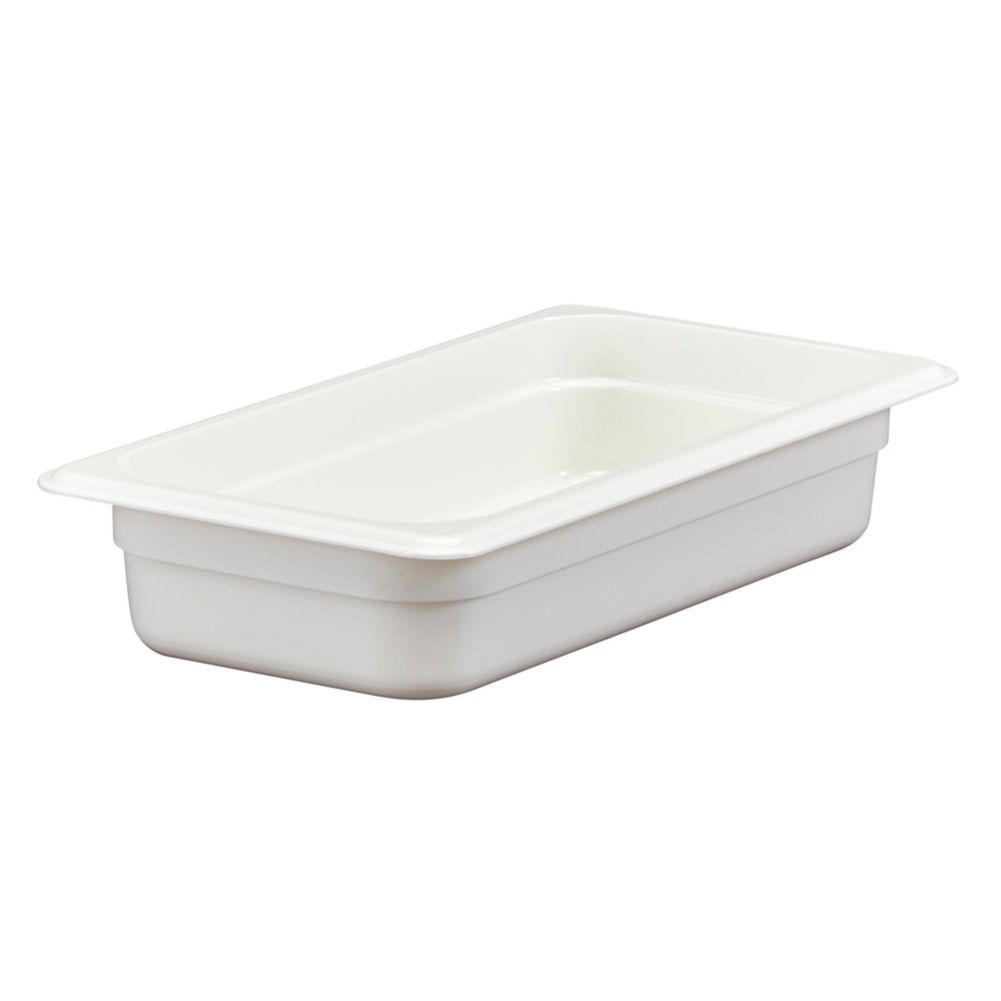 Cambro White Camwear&reg; 1/3 Size Food Pan, 2-1/2" H