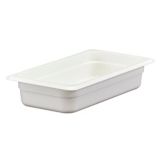 Cambro White Camwear&reg; 1/3 Size Food Pan, 2-1/2" H