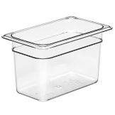 Cambro Clear Camwear&reg; 1/4 Size Food Pan, 6" H