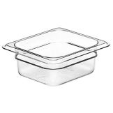Cambro Clear Camwear&reg; 1/6 Size Food Pan, 2-1/2" H