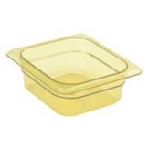 Cambro Amber 1/6 Size High Heat H-Pan&trade; 2-1/2" H