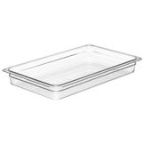 Cambro Clear Camwear&reg; Full Size Food Pan, 2-1/2" H