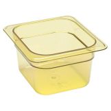 Cambro Amber 1/6 Size High Heat H-Pan&trade; 4" H