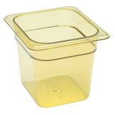 Cambro Amber 1/6 Size High Heat H-Pan&trade; 6" H