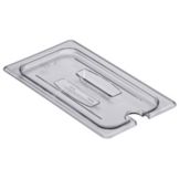 Cambro Clear Camwear&reg; 1/3 Size Notched Food Pan Cover w/ Handle