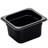 Cambro Black 1/6 Size High Heat H-Pan&trade; 4" H