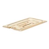 Cambro Amber 1/3 Size Notched H-Pan&trade; Cover w/ Handle