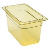 Cambro Amber 1/4 Size High Heat H-Pan&trade; 6" H