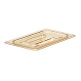 Cambro Amber 1/4 Size H-Pan&trade; Cover w/ Handle