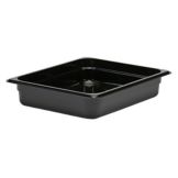 Cambro Black Camwear&reg; Half Size Food Pan, 2-1/2" H
