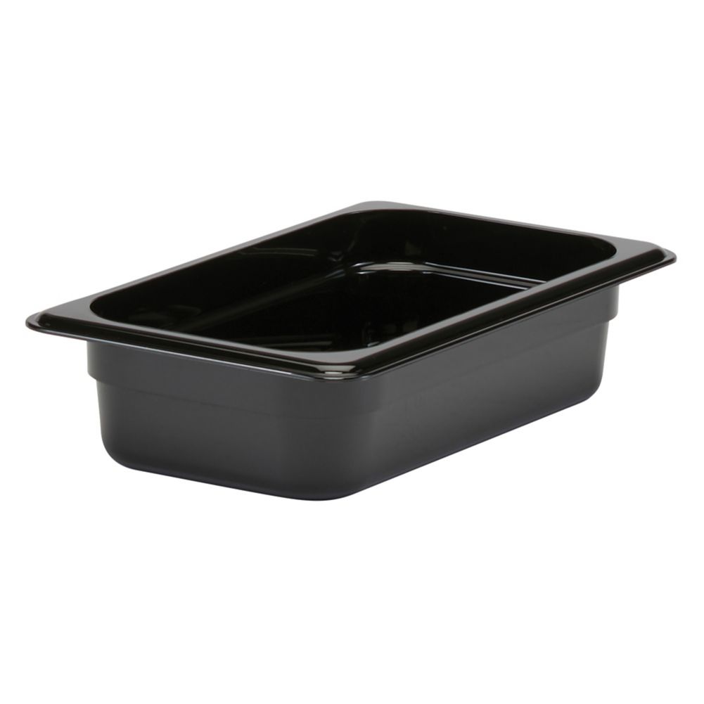 Cambro Black Camwear&reg; 1/4 Size Food Pan, 2-1/2" H