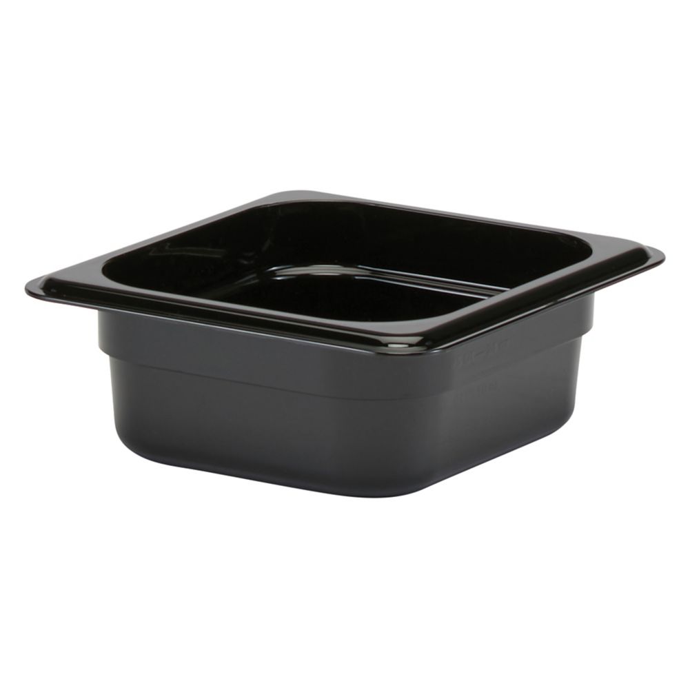 Cambro Black Camwear&reg; 1/6 Size Food Pan, 2-1/2" H
