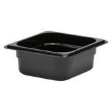 Cambro Black Camwear&reg; 1/6 Size Food Pan, 2-1/2" H