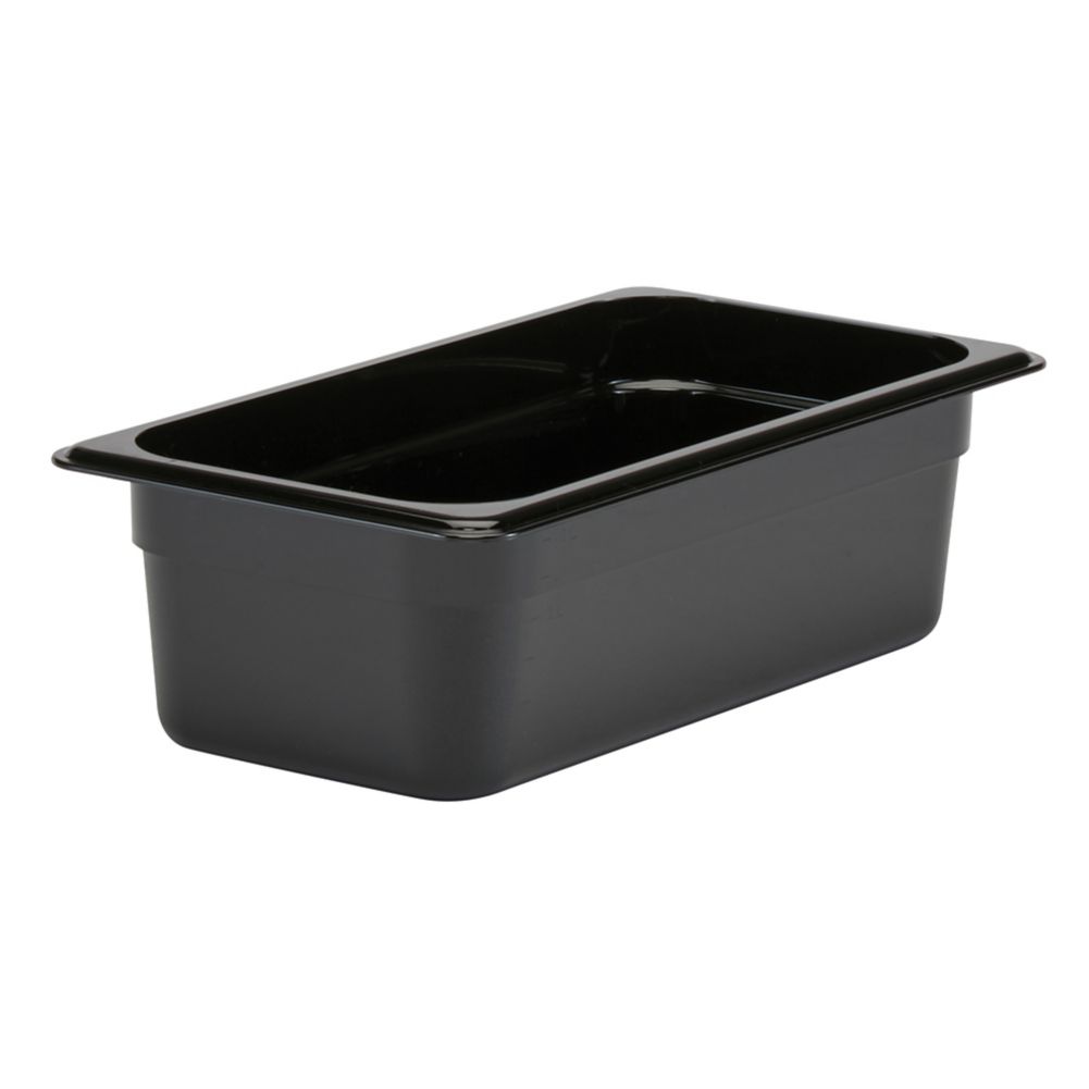 Cambro Black Camwear&reg; 1/3 Size Food Pan, 4" H