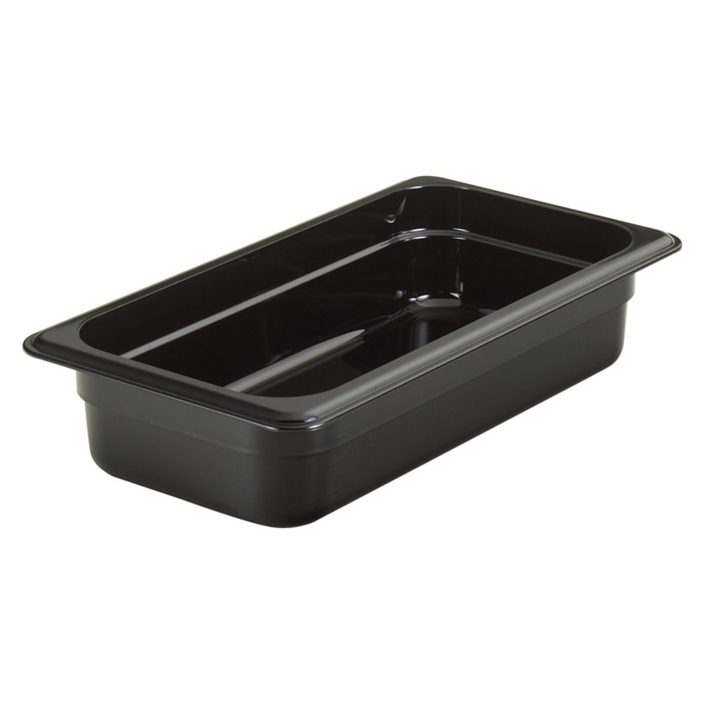 Cambro Black Camwear&reg; 1/3 Size Food Pan, 2-1/2" H